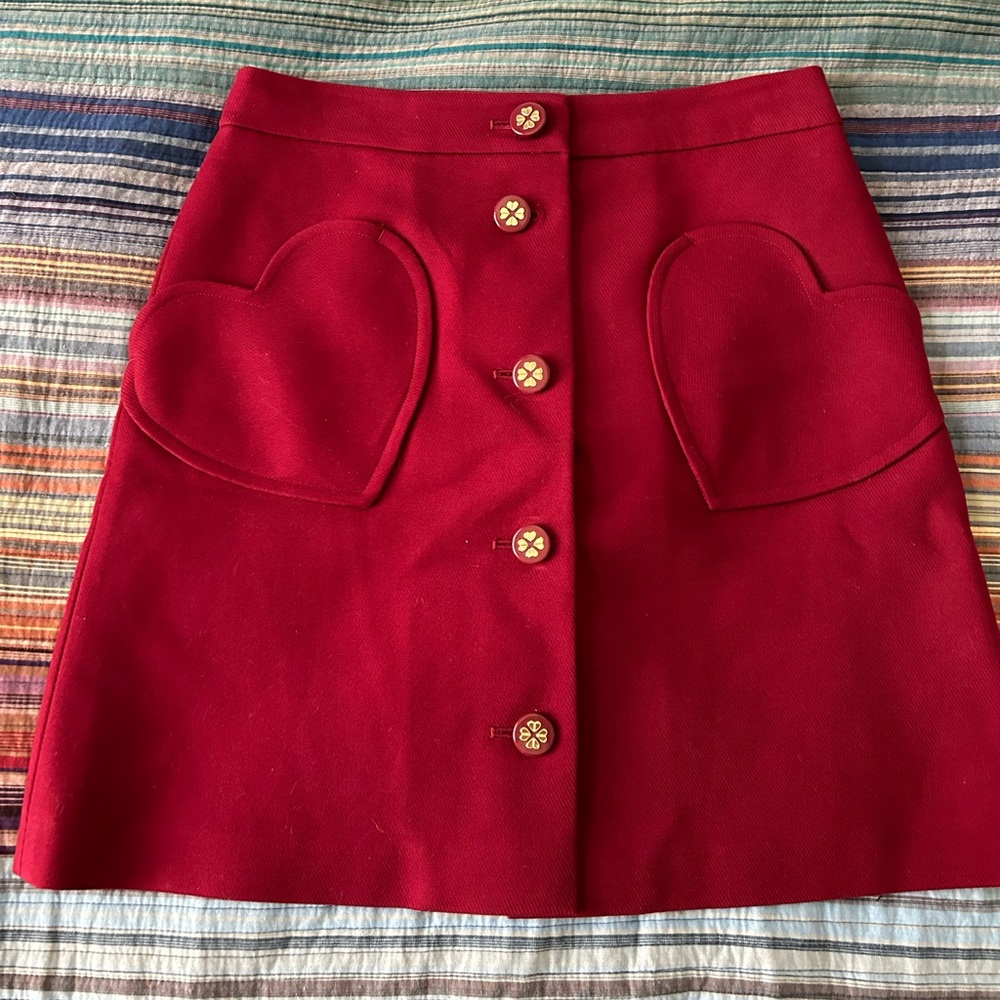 Kate Spade Heart Pocket Midi Skirt